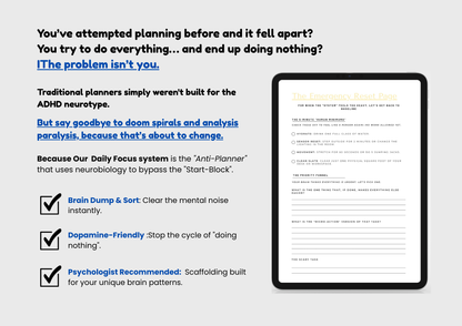 FlexZone ADHD Planner — Stop Freezing. Start Finishing.